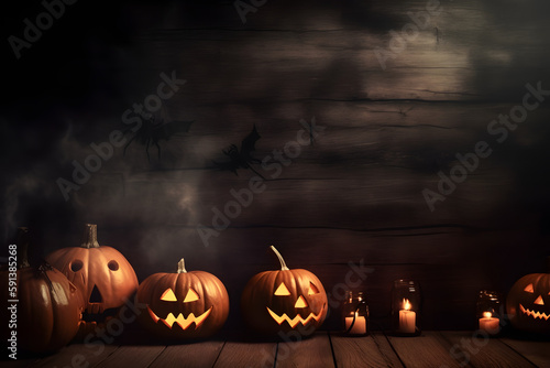 Halloween wallpaper for invitations, promotions, information and much more, made with generative AI