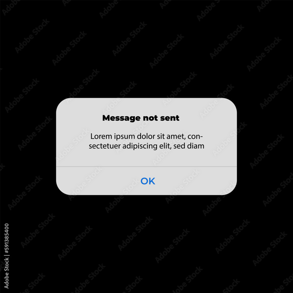 Notification Boxes Template. Smartphone Message Interface. Iphone