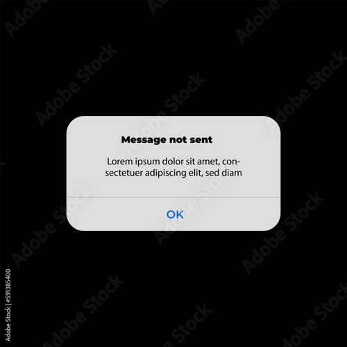 Notification Boxes Template. Smartphone Message Interface. Iphone Notification Boxes Template. Smartphone Warning or Message Interface. Vector illustration. Android. Smartphone. UI UX Twitter Iphone