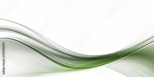Bend line curves green in line art style on white background. Modern minimal style. Light background. Isolated AI illustration. Digital illustration. Abstract texture. Trendy style. © imagemir