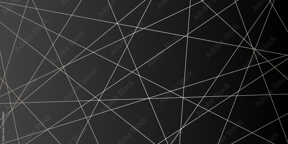 Geometric random chaotic white lines with many squares and triangles shape on black background. Geometric random chaotic white lines with many squares and triangles shape on black background.