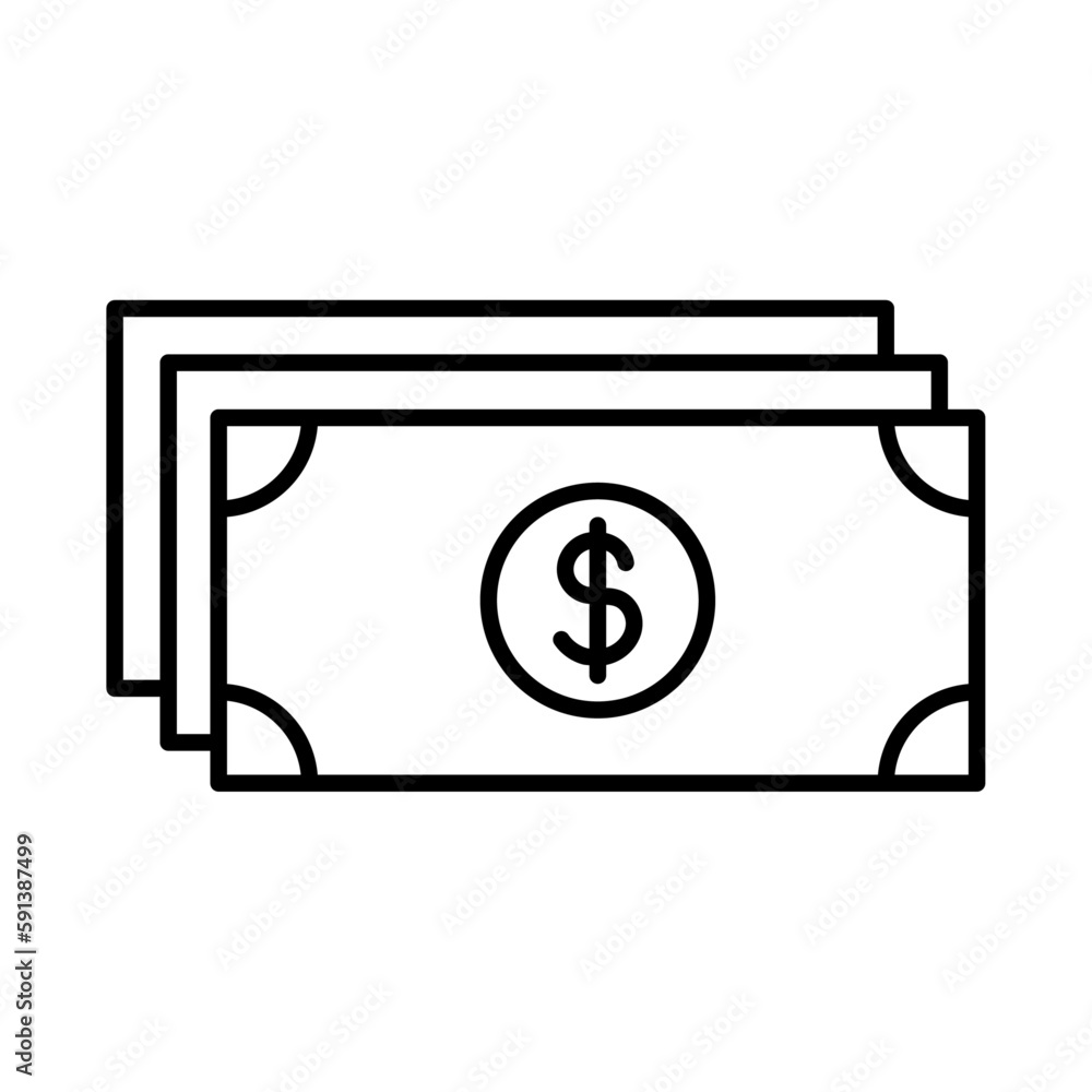 Money Office and Business Icons with black outline style. cash, money, payment, symbol, business, finance, dollar. Vector Illustration Money Office and Business Icons with black outline style. cash, money, payment, symbol, business, finance, dollar. Vector Illustration