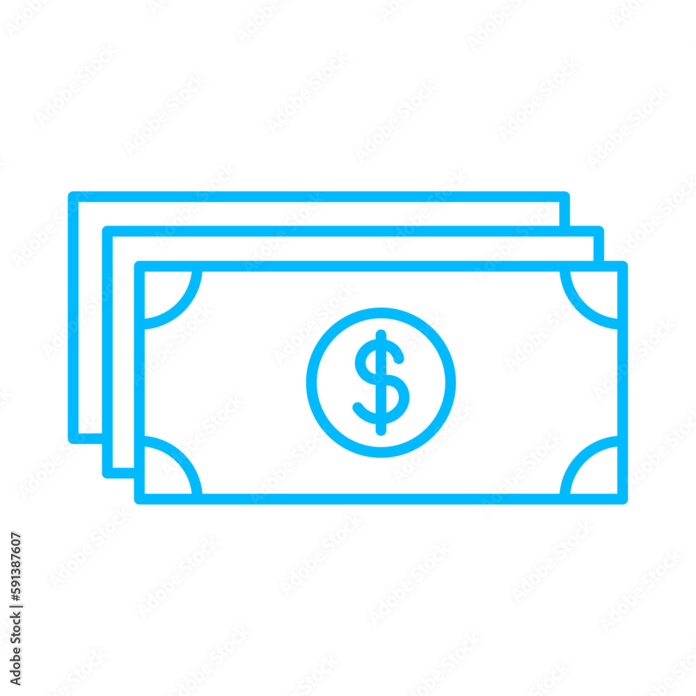 Money Office and Business Icons with blue outline style. cash, money, payment, symbol, business, finance, dollar. Vector Illustration Money Office and Business Icons with blue outline style. cash, money, payment, symbol, business, finance, dollar. Vector Illustration