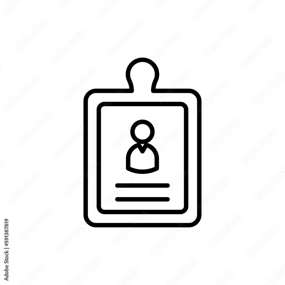 ID card office and business Icons with black outline style. identity, id, business, card, name, office, badge. Vector Illustration ID card office and business Icons with black outline style. identity, id, business, card, name, office, badge. Vector Illustration