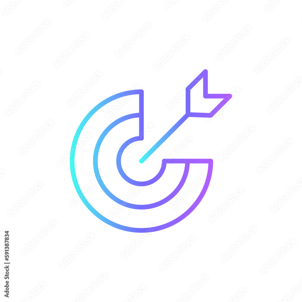 Target Office and Business Icons with purple blue outline style. business, target, symbol, success, strategy, goal, concept. Vector Illustration Target Office and Business Icons with purple blue outline style. business, target, symbol, success, strategy, goal, concept. Vector Illustration