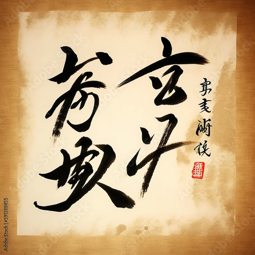 Japanese Calligraphy photo