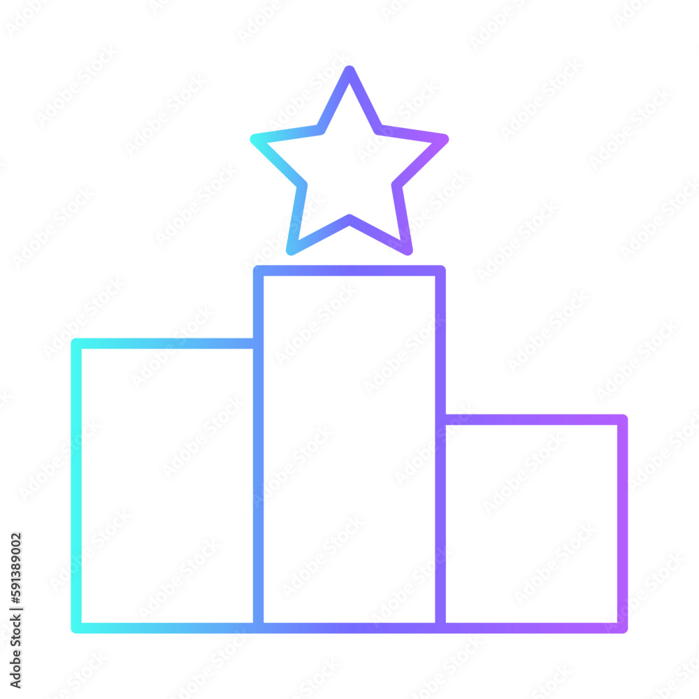 Winner office and business icons with purple blue outline style. award, best, champion, first, prize, trophy, victory. Vector Illustration Winner office and business icons with purple blue outline style. award, best, champion, first, prize, trophy, victory. Vector Illustration