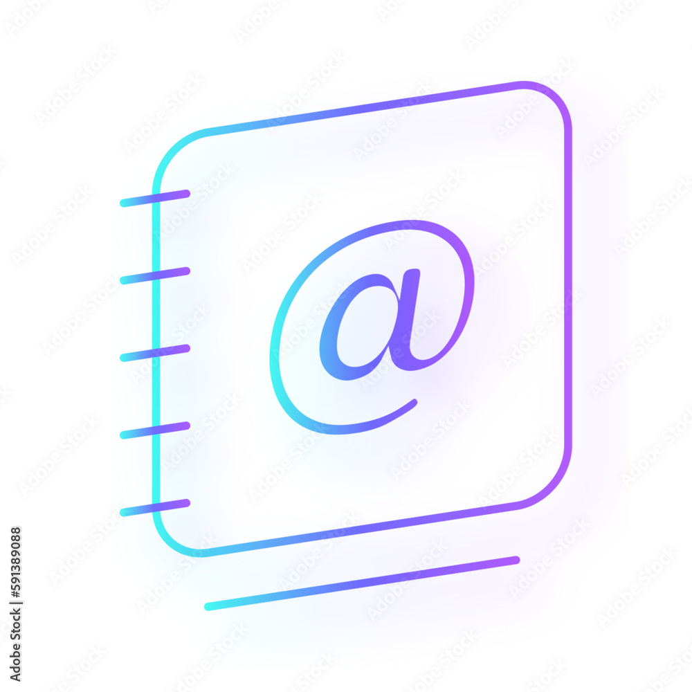 Address book office and Business Icons with purple blue outline style. symbol, sign, address, web, contact, phone, email. Vector Illustration Address book office and Business Icons with purple blue outline style. symbol, sign, address, web, contact, phone, email. Vector Illustration