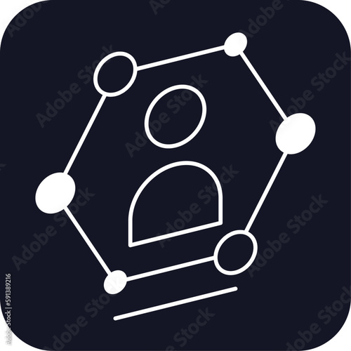 Business network office and business Icons with black filled outline style. web, business, design, network, symbol, communication, connection. Vector Illustration photo