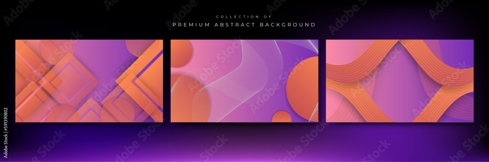 Vector colorful abstract geometric shapes background