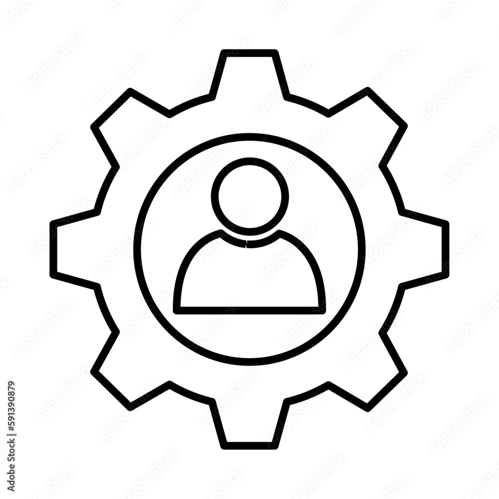 Manager finance icons with black outline style. manager, person, people, partnership, sign, organization, human. Vector Illustration