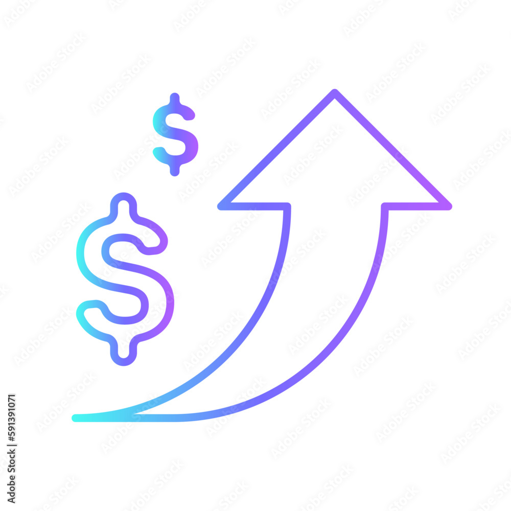 High value finance icons with purple blue outline style. award, winner, profit, review, thin, trophy, concept. Vector Illustration High value finance icons with purple blue outline style. award, winner, profit, review, thin, trophy, concept. Vector Illustration