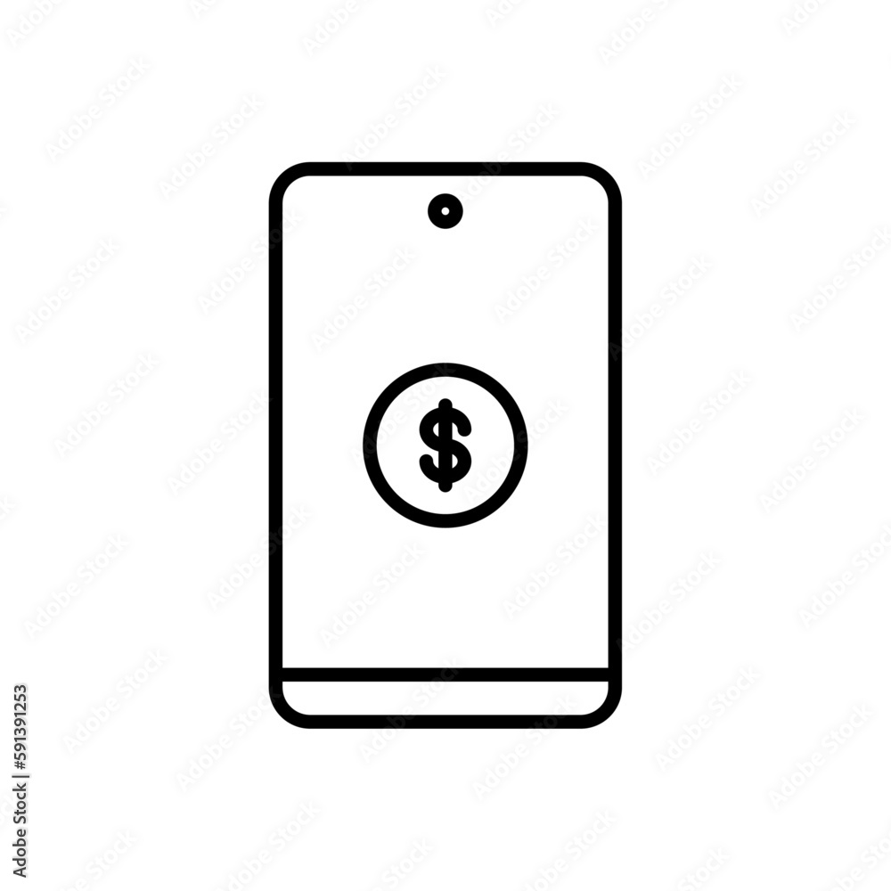 E-money finance icons with black outline style. buy, sign, set, currency, coin, bill, shopping. Vector Illustration E-money finance icons with black outline style. buy, sign, set, currency, coin, bill, shopping. Vector Illustration