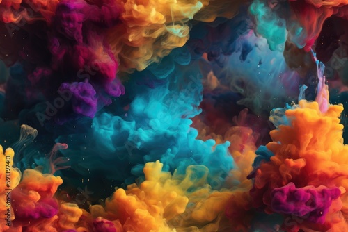 Colorful Exploding Clouds of Color Underwater Oil Colors Seamless Repeating Repeatable Texture Pattern Tiled Tessellation Background Image  