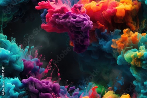 Colorful Exploding Clouds of Color Underwater Oil Colors Seamless Repeating Repeatable Texture Pattern Tiled Tessellation Background Image 