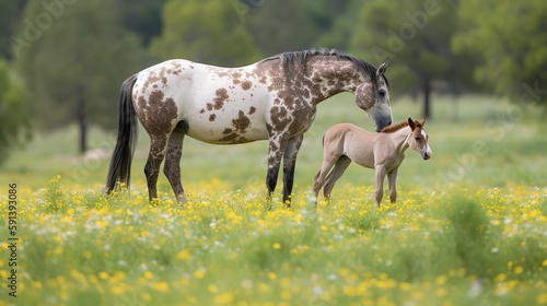 Appaloosa Mare and Foal