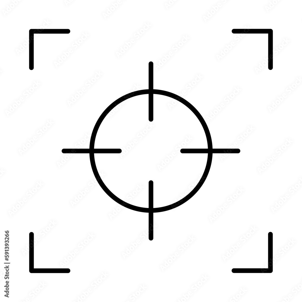 Focus business people icons with black outline style. research, find, glass, cross, zoom, focused, stroke. Vector Illustration Focus business people icons with black outline style. research, find, glass, cross, zoom, focused, stroke. Vector Illustration