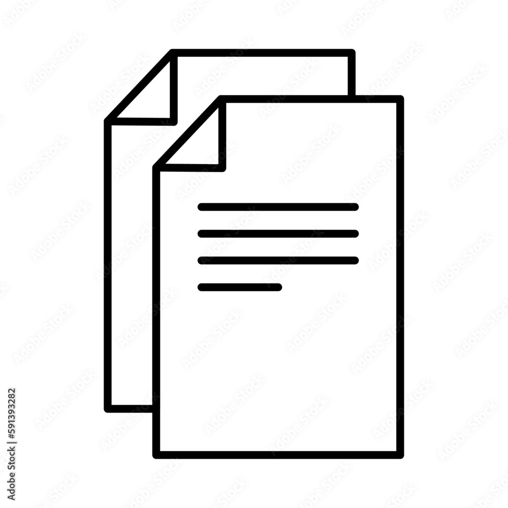 Paper business people icons with black outline style. office, isolated, file, note, graphic, web, white. Vector Illustration Paper business people icons with black outline style. office, isolated, file, note, graphic, web, white. Vector Illustration