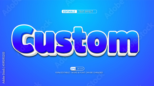 Custom  3d Editable Text Effect Vector Template 