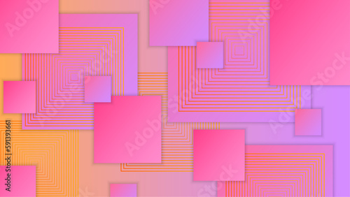 Modern pink geometric shapes 3d abstract technology background. Vector abstract graphic design banner pattern presentation background web template.