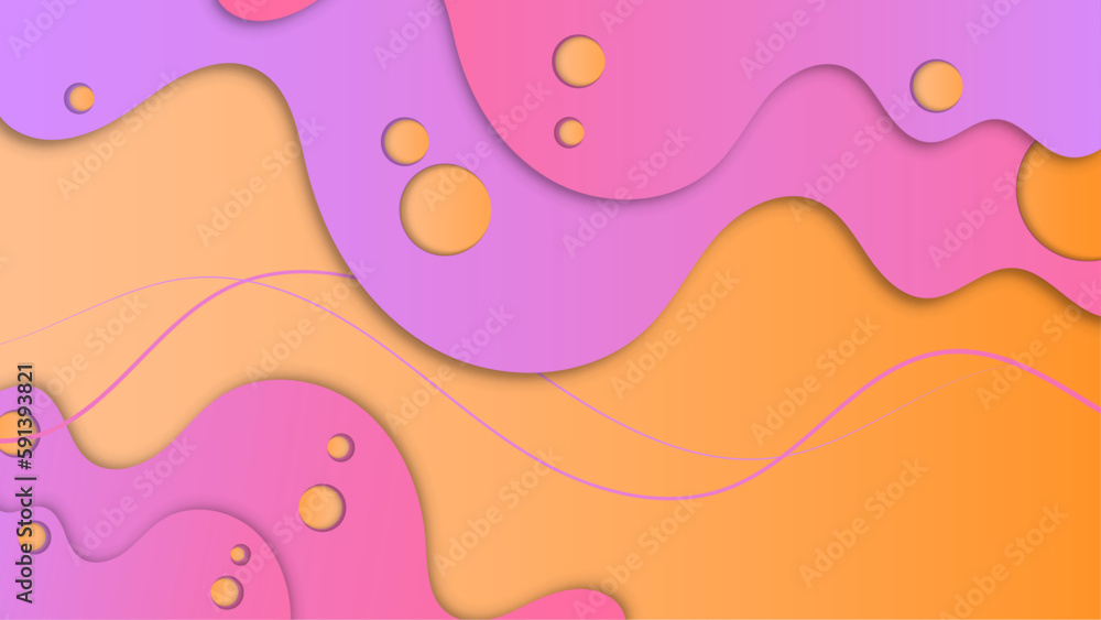 Vector pink gradient dynamic abstract lines background