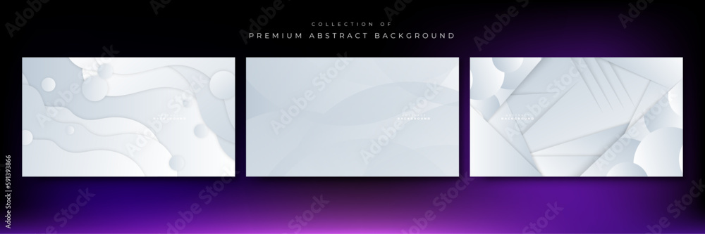 Modern white grey gray abstract presentation background with stripes lines