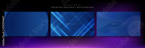 Vector blue gradient dynamic abstract lines background