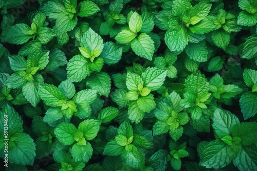  a close up of a bunch of green leaves on a plant with a black background that is very soft and blurry and shows the green leaves. generative ai