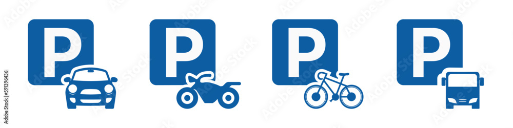 Bike parking - Free transport icons