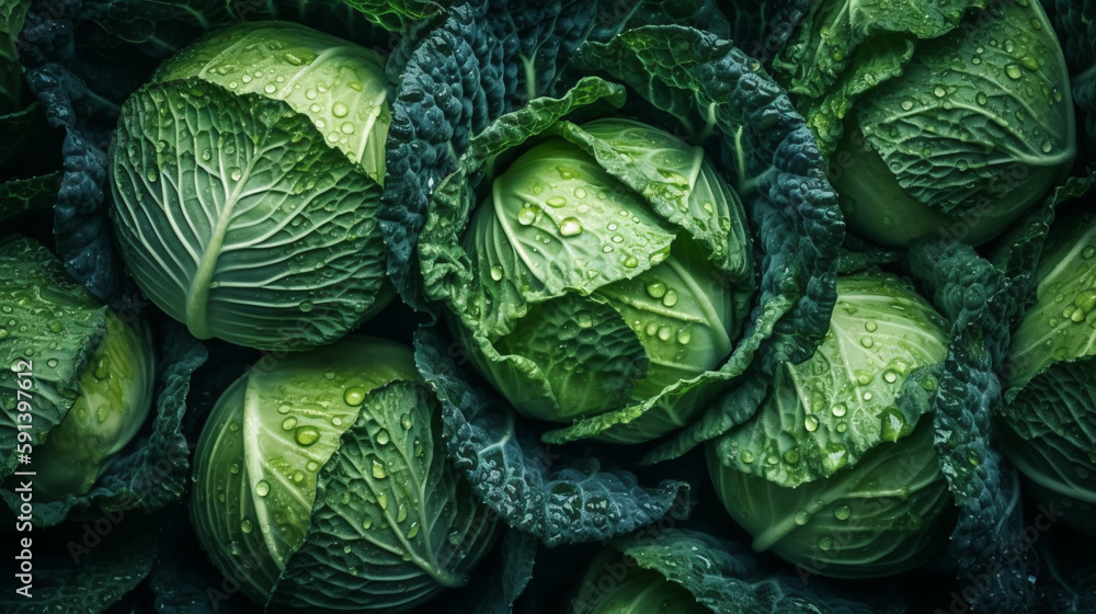 Fototapeta premium Cucina. Ingredienti. Cavolo. Ai generated.