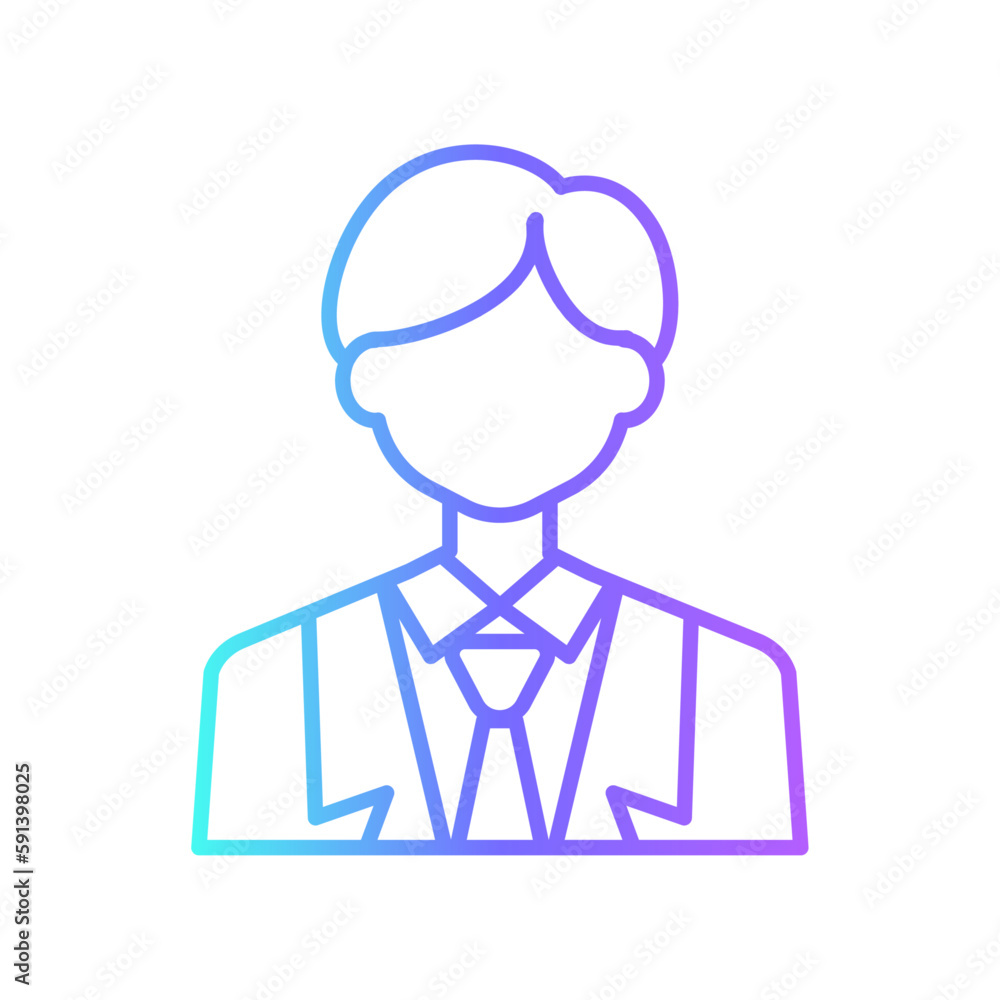 Business man business people icons with purple blue outline style. office, social, worker, set, line, employee, pictogram. Vector Illustration Business man business people icons with purple blue outline style. office, social, worker, set, line, employee, pictogram. Vector Illustration