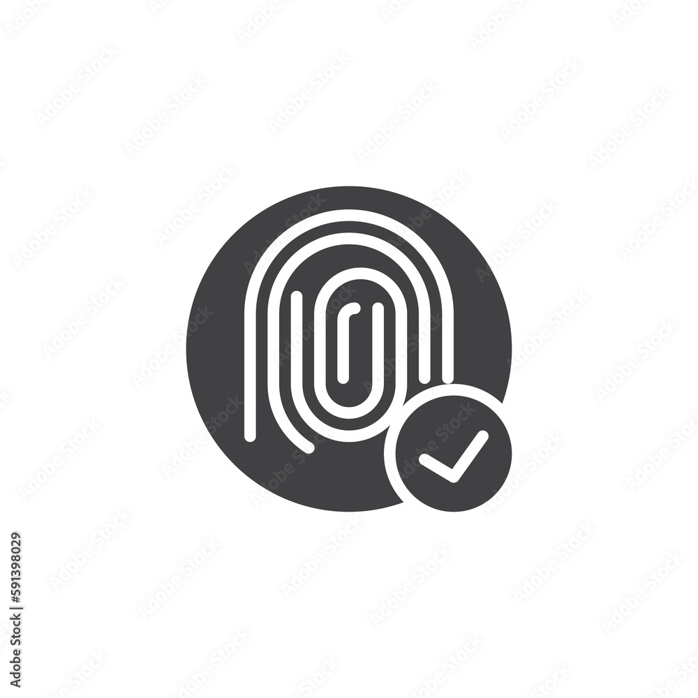 Fingerprint check vector icon