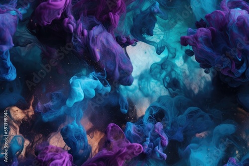 Purple and Blue Exploding Clouds of Color Underwater Oil Colors Seamless Repeating Repeatable Texture Pattern Tiled Tessellation Background Image © DigitalFury