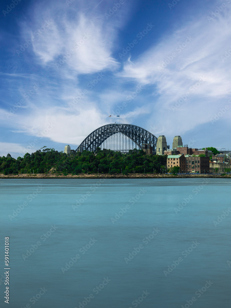 Sydney Harbour Bridge. Outside colour photograph