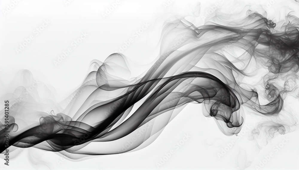 White Background with Wispy Smoke, wispy, smoke. Generative AI White Background with Wispy Smoke, wispy, smoke. Generative AI