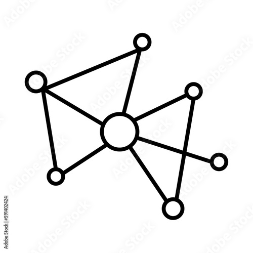 Network analysis data management icons with black outline style. web, sign, communication, computer, marketing, global, graphic. Vector Illustration