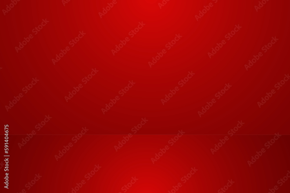 Empty red studio room, used as background for display your products ...