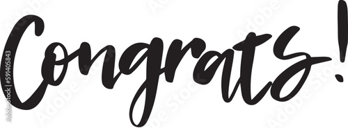 Congrats lettering. Handwritten modern calligraphy, brush painted letters. Inspirational text, vector illustration.