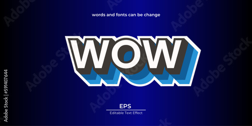 WOW text editable effect