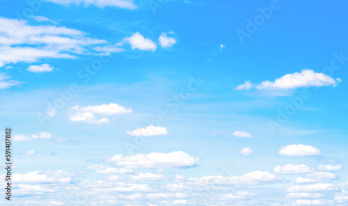  fluffy rice color clods blue sky background