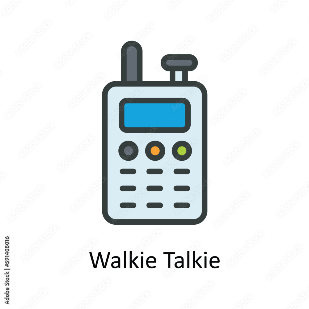 Walkie Talkie Vector Fill outline Icons. Simple stock illustration stock Walkie Talkie Vector Fill outline Icons. Simple stock illustration stock