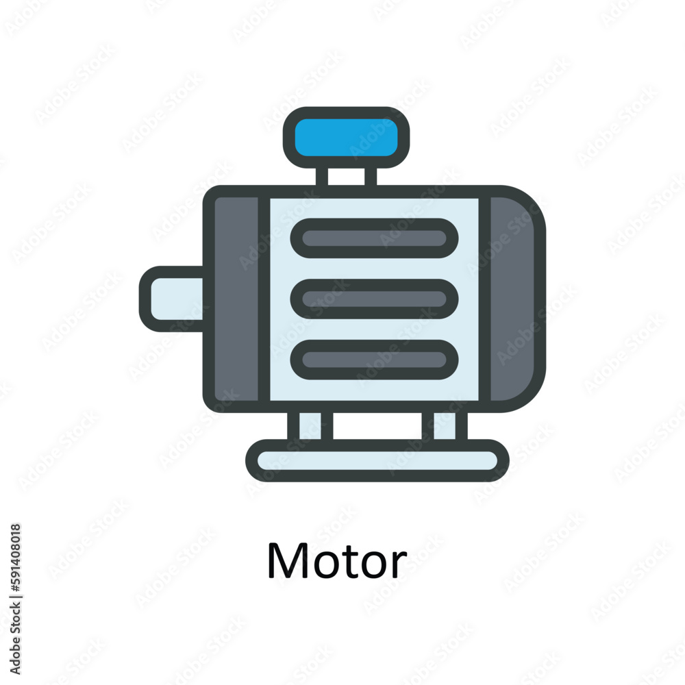 Motor Vector Fill outline Icons. Simple stock illustration stock Motor Vector Fill outline Icons. Simple stock illustration stock