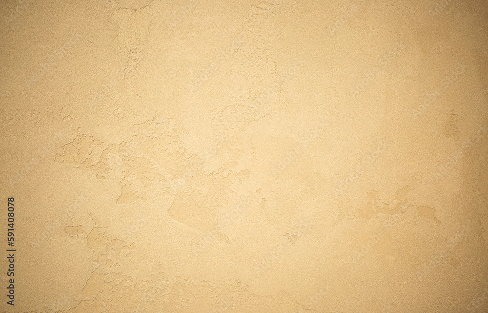 Brown background from decorative plaster with abstract spots. Unusual