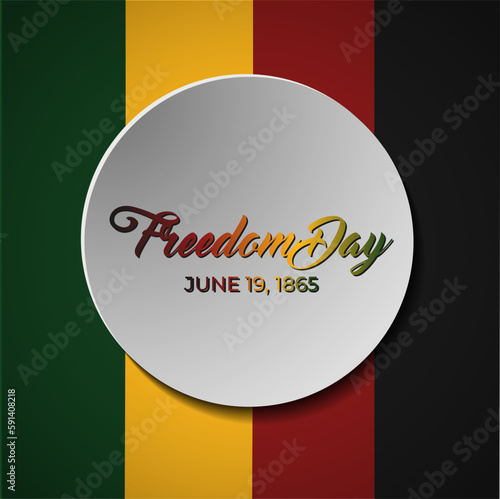 Happy Juneteenth freedom day background Vector illustration