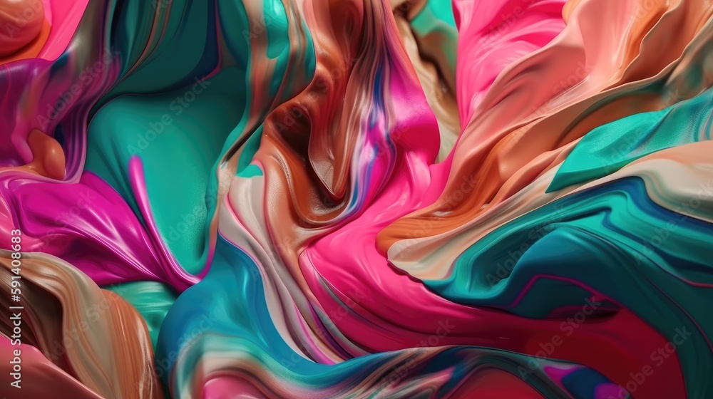 Fototapeta premium Abstract oil painted background. Gradient mix oil paint. Texture paint. generative ai