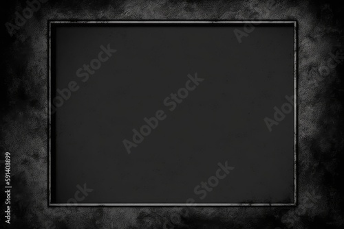 black square frame on a black background. Generative AI © 2rogan