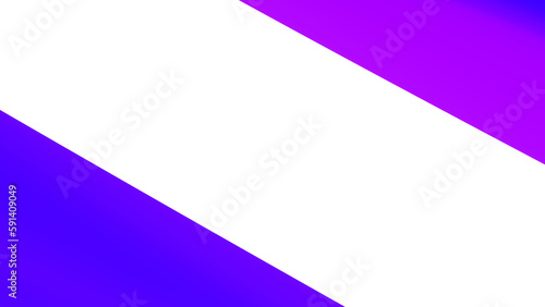 Colorful triangular frame. Isolated on white background triangle shapes with bright blue purple gradient texture. Minimal style template with space for text. Simple web banner, poster, paper, cover