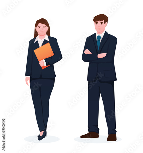 people in suit. business people vector illustration   © santima.studio (02)