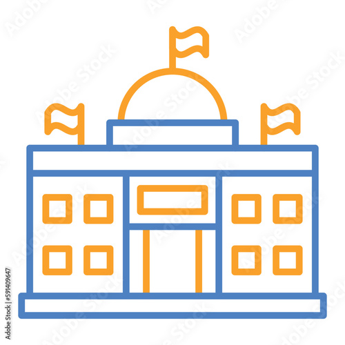 Embassy Blue & Orange Line Icon