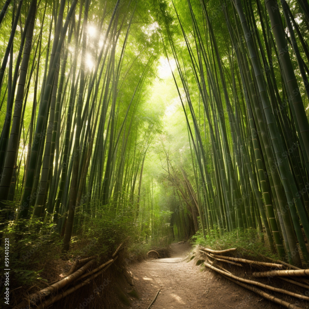 Fototapeta premium Thick Bamboo Forest